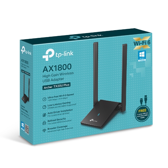 USB Wi-Fi Archer TX20U Plus Ăng Ten Kép Độ Lợi Cao AX1800