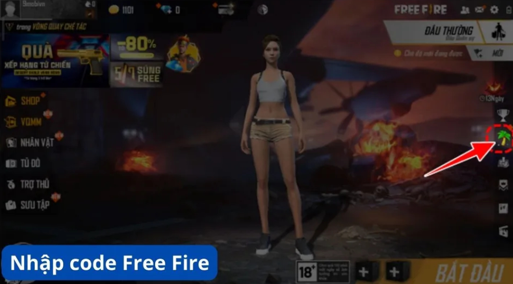 Hướng dẫn nhận quà code game Free Fire