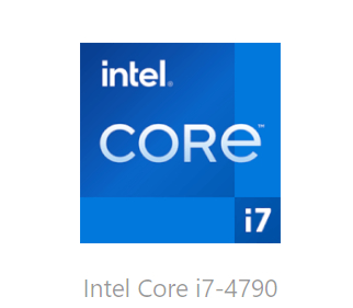 CPU i7 4790 gồm có 4 nhân 8 luồng, tốc độ xung xử lý 3.60Ghz
