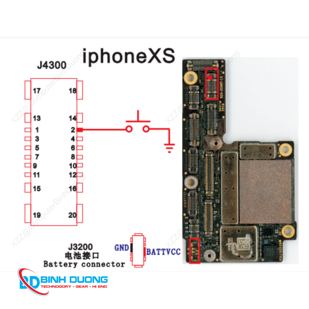 Kích nguồn iPhone XS trên Socket