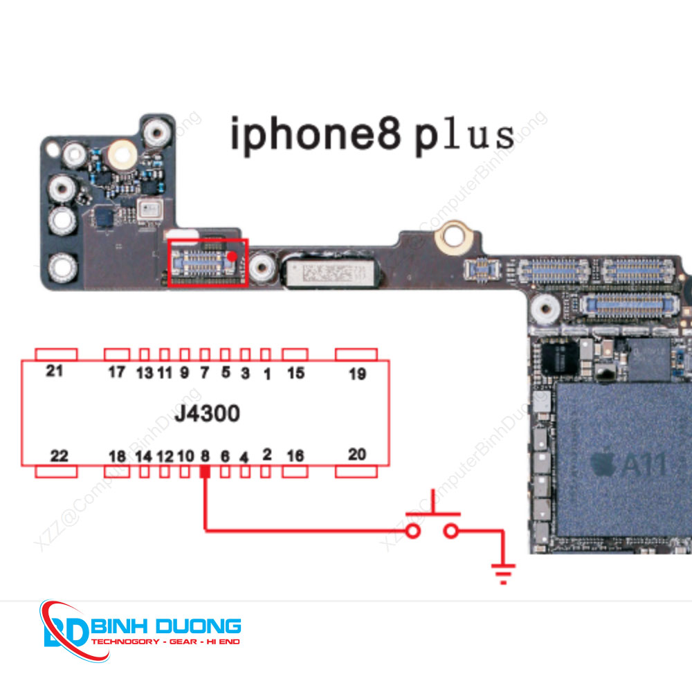 Kích nguồn iPhone 8 Plus trên soket 