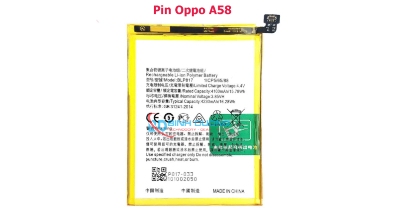 Dịch Vụ Thay Pin OPPO A58 Chính Hãng, Giá Rẻ, Lấy Liền Tại Computer Bình Dương