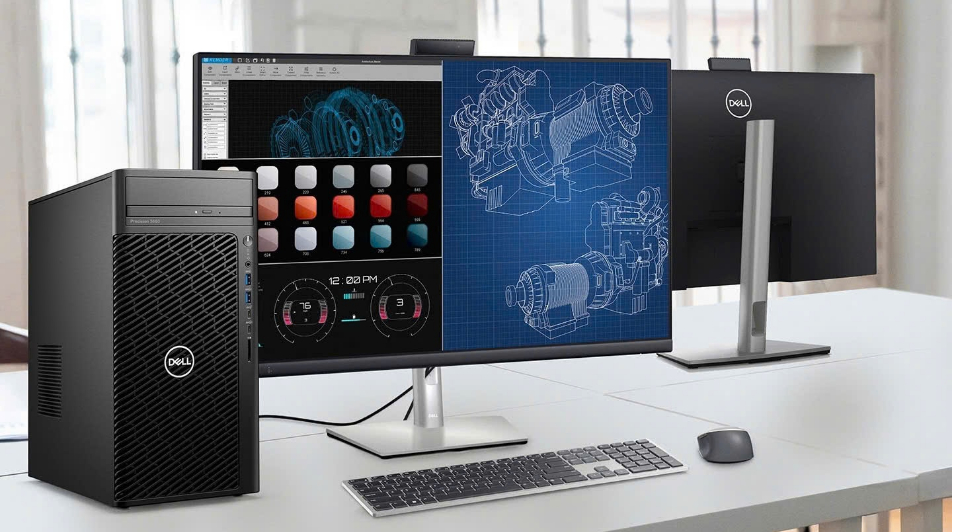 Máy tính trạm Dell Precision 3680 Tower, i7-14700, 16GB, 256GB SSD, 4TB HDD, NVIDIA T400 4GB, KB, M, 300W PSU, Ubuntu