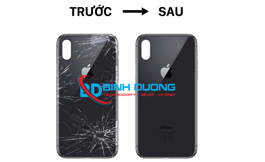 Thay kính lưng iphone X