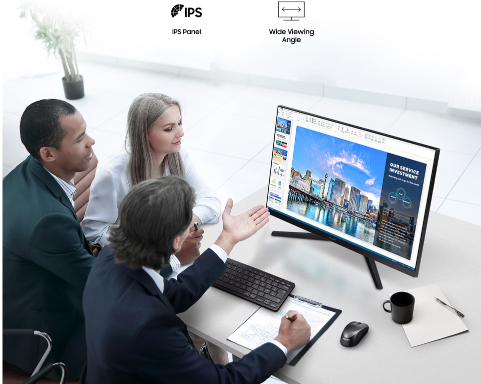 SAMSUNG (21.5 inch - IPS - FHD - 75Hz) Cổng cắm kết nối: 1x D-Sub, 1 x HDMI 1.4_LS22C310EAEXXV