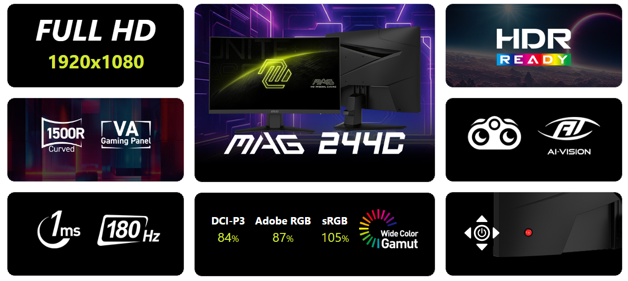 LCD MSI MAG 244C (24,5