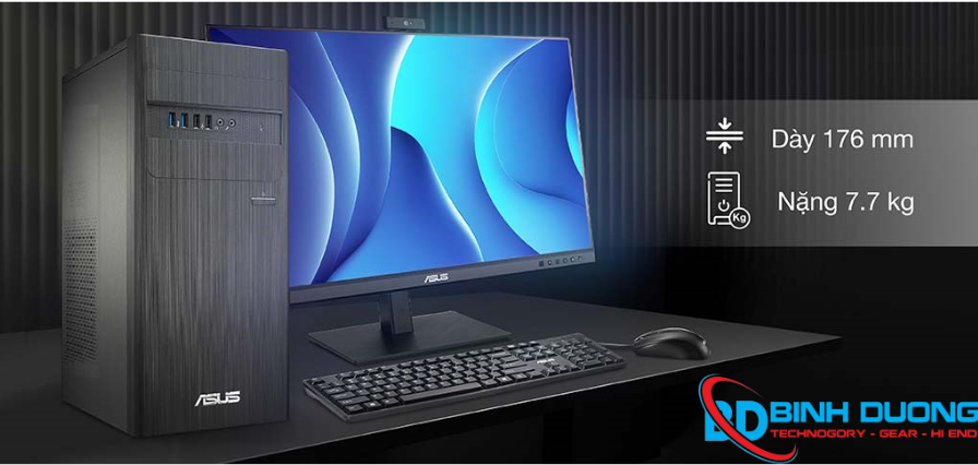 Máy tính để bàn ASUS S500TE i3- 13100/8GD4/256G-SSD/TPM/B760/WL/BT/K B/M/200W/non-OS/3Y-OSS/ĐEN(S500TE- 3131000180)