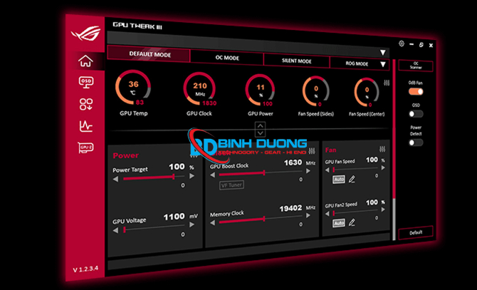 GPU Tweak III của ASUS Dual RX 6500 XT V2
