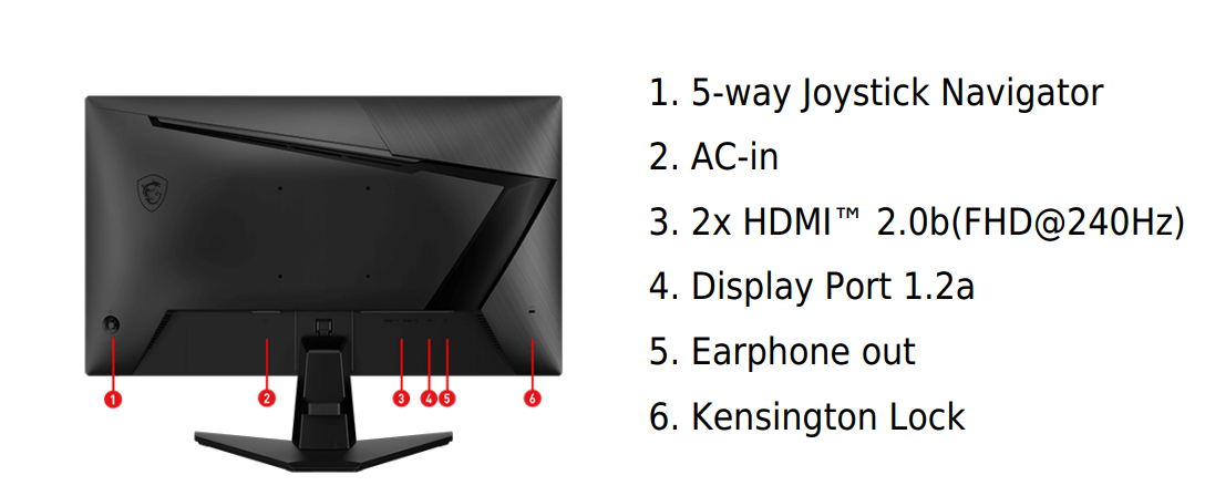 LCD MSI MAG 255XF (24.5” / FHD / IPS / 300Hz / 0.5ms) (BH 36T)