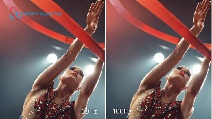 Hiển Thị Mượt Mà Với Tần Số Quét 100Hz