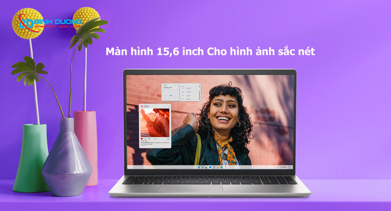 Hình ảnh hiển thị sắc nét với màn hình 15,6 inch