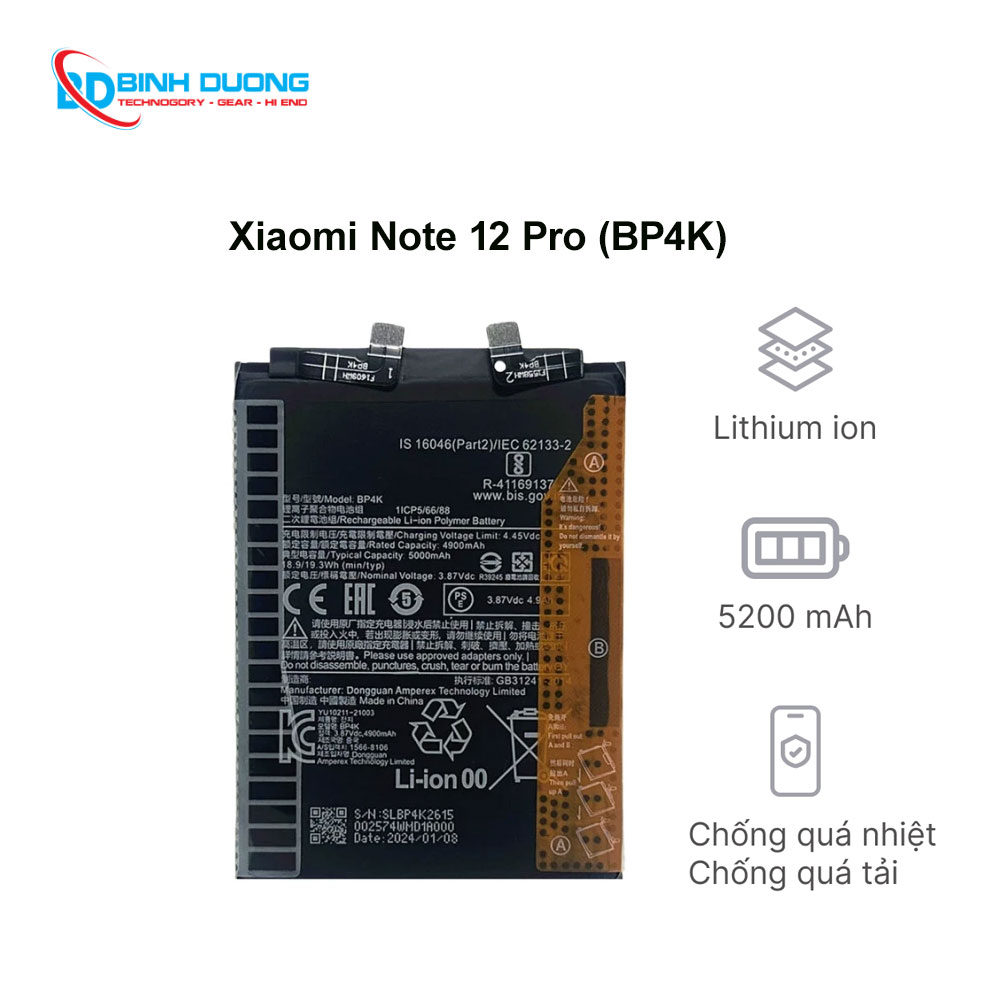 Thay pin Xiaomi Redmi Note 12 Pro