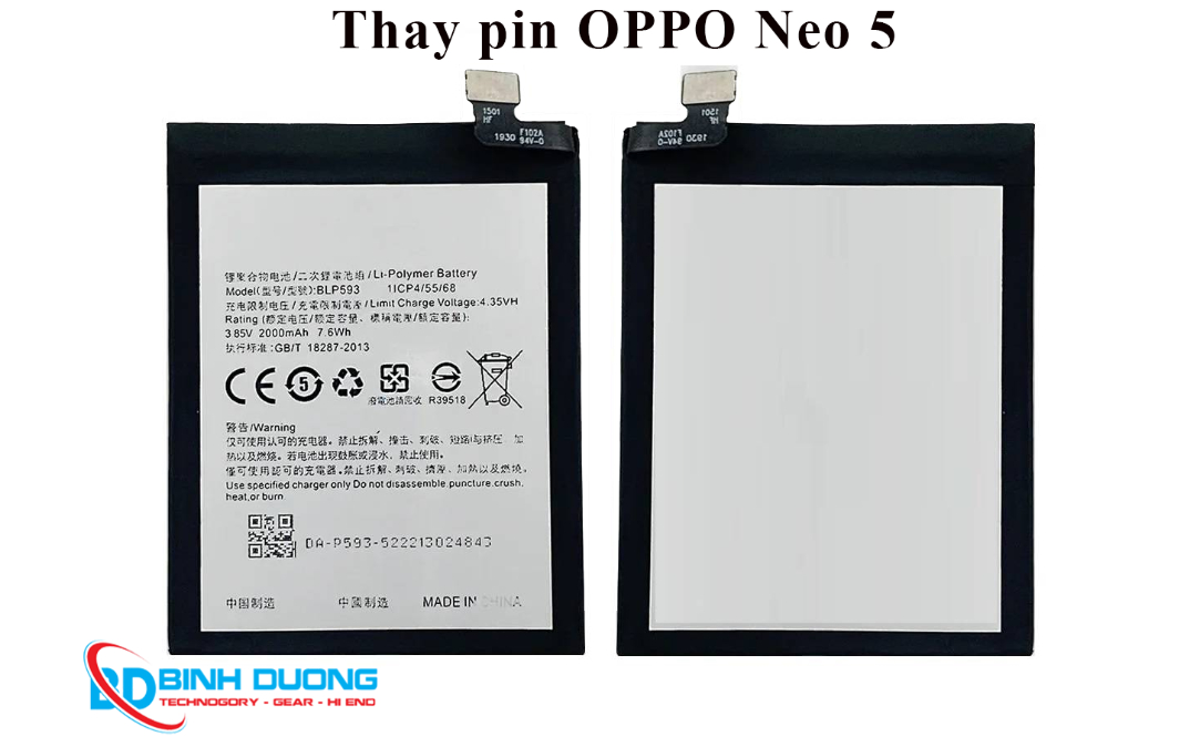 Thay pin Oppo Neo 5