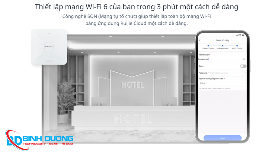 Bộ phát WiFi Ruijie RG-RAP2260G Wi-Fi 6