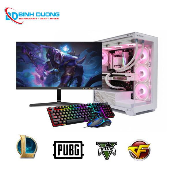 Bộ PC Gaming Core I7 14700K, 32GB RAM, 1TB SSD, RTX 4060 Loong Edition White