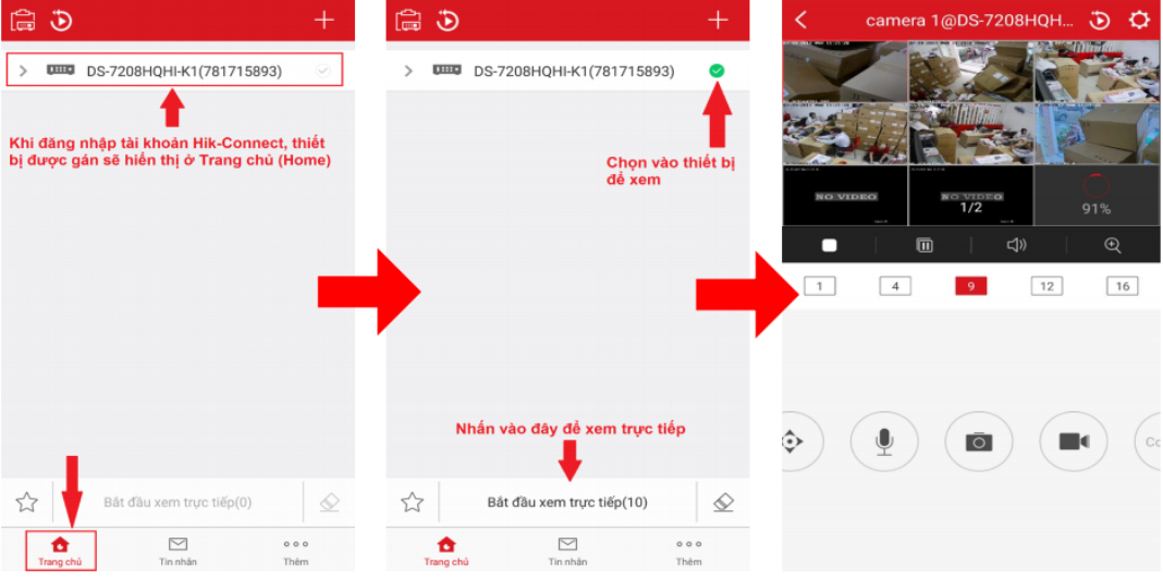 Cách xem camera Hikvision trên điện thoại