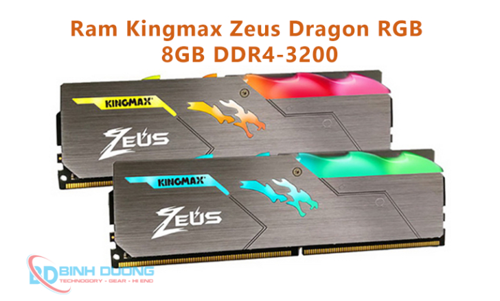 Ram PC Kingmax 8GB DDR4 bus 3200 Zeus Dragon RGB