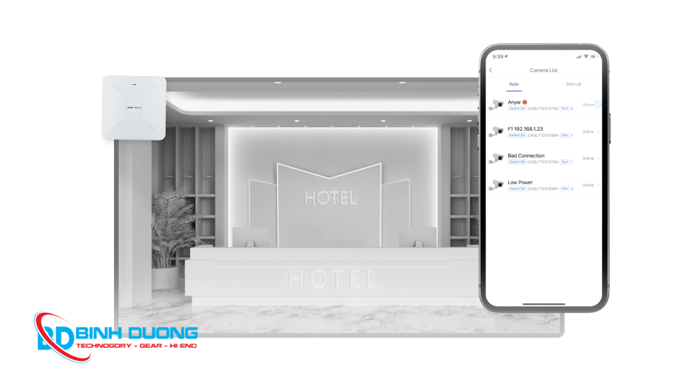 Bộ Phát WiFi Ruijie RG-RAP2200(E) Ốp Trần