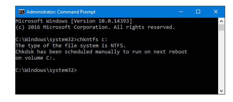 Kiểm tra và sửa lỗi ổ cứng bằng lệnh chkdsk trên Windows 10
