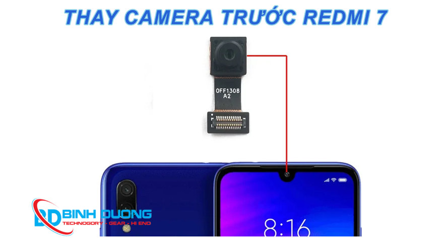 Thay camera trước Xiaomi Redmi 7
