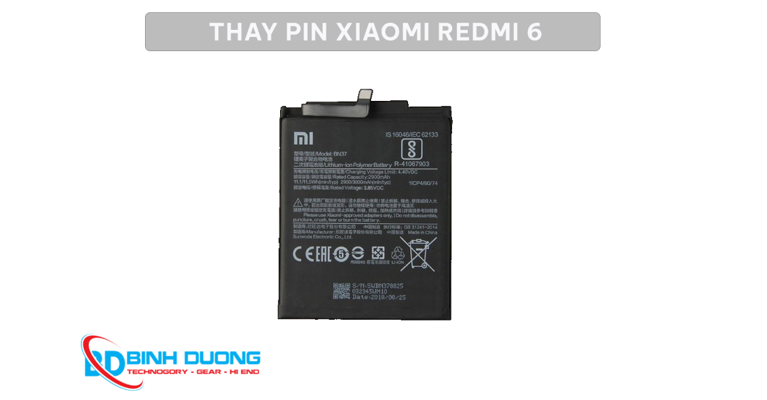 Thay pin Xiaomi Redmi 6