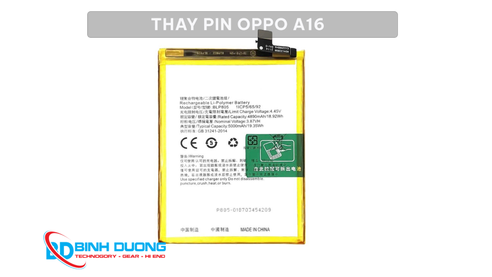 Thay pin Oppo A16
