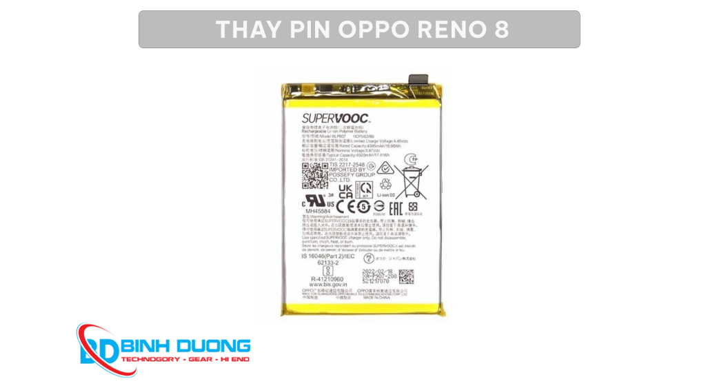 Thay pin Oppo Reno8