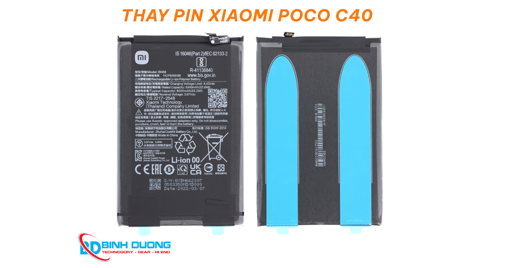  Thay pin Xiaomi POCO C40