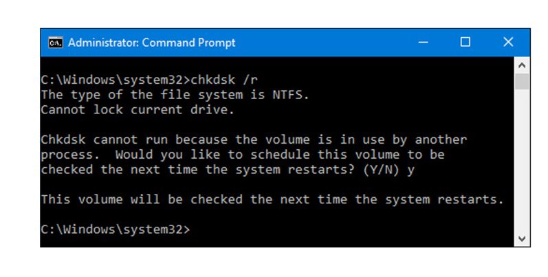 Kiểm tra và sửa lỗi ổ cứng bằng lệnh chkdsk trên Windows