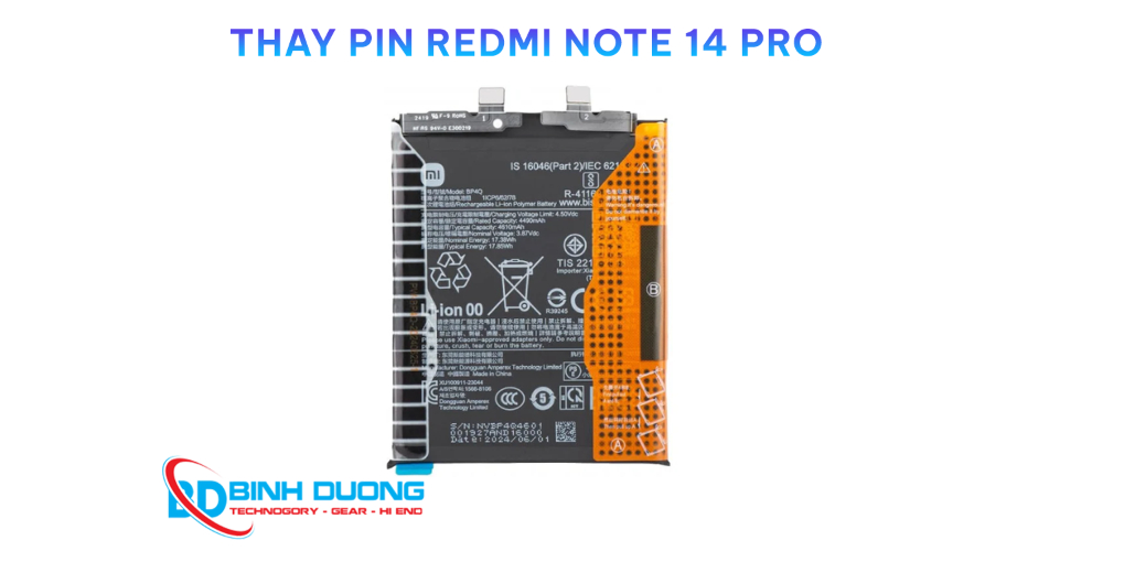 Thay pin Xiaomi Redmi Note 14 Pro