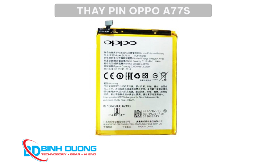 Thay pin Oppo A77s