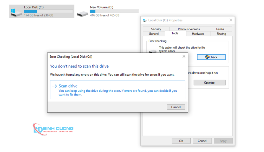 Kiểm tra và sửa lỗi ổ cứng bằng lệnh chkdsk trên Windows