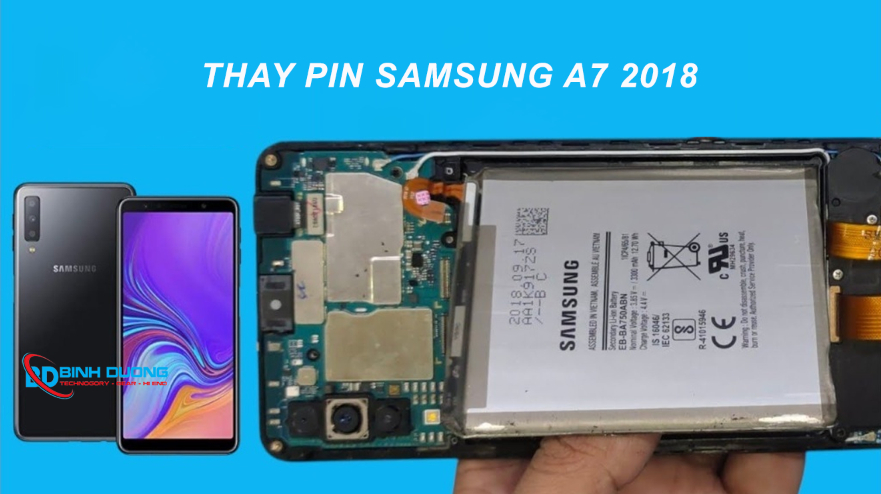 Thay pin Samsung A7 2018