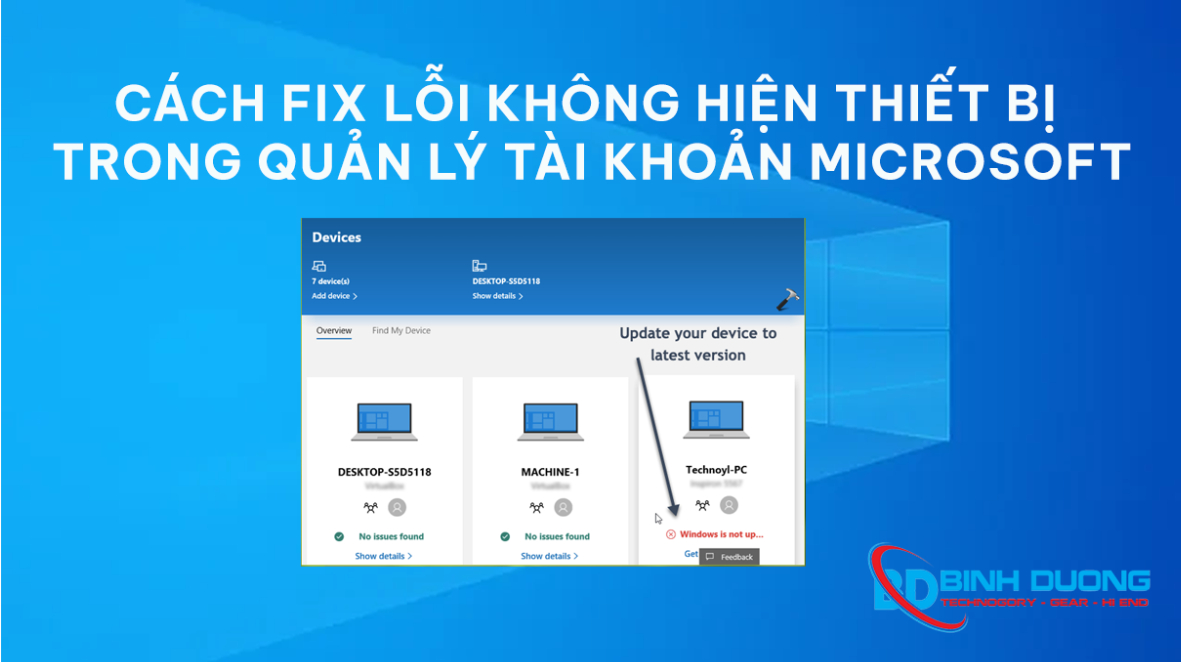 Cách Fix Lỗi Không Hiện Thiết Bị Trong Quản Lý Tài Khoản Microsoft