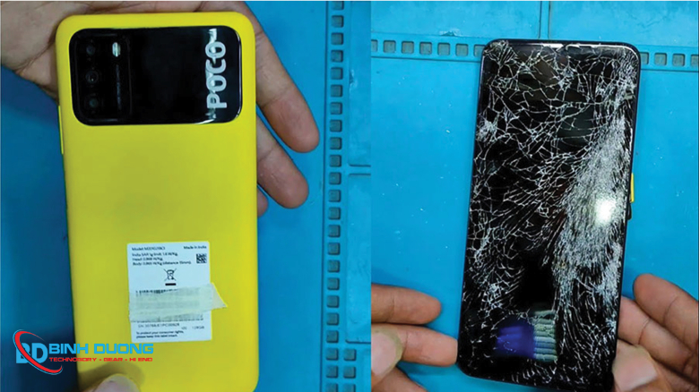 Dấu hiệu cần thay mặt kính (ép kính) cho POCO M3?