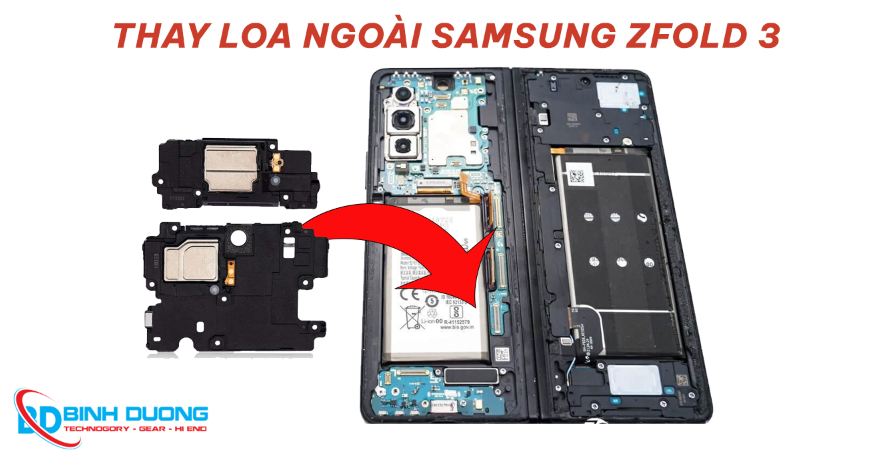 Quy trình thay loa ngoài Samsung Zfold 3