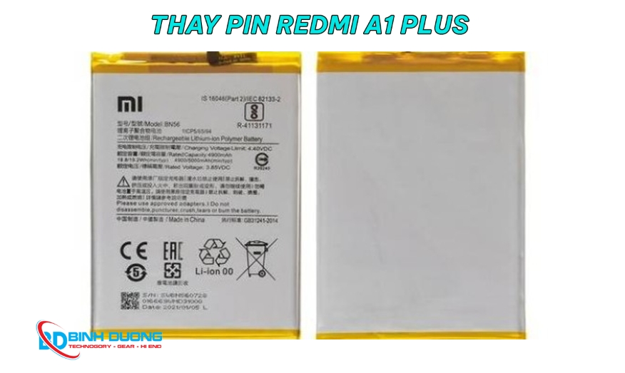 Dịch vụ thay pin Xiaomi Redmi A1 Plus