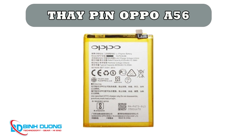 Dịch vụ thay pin Oppo A56
