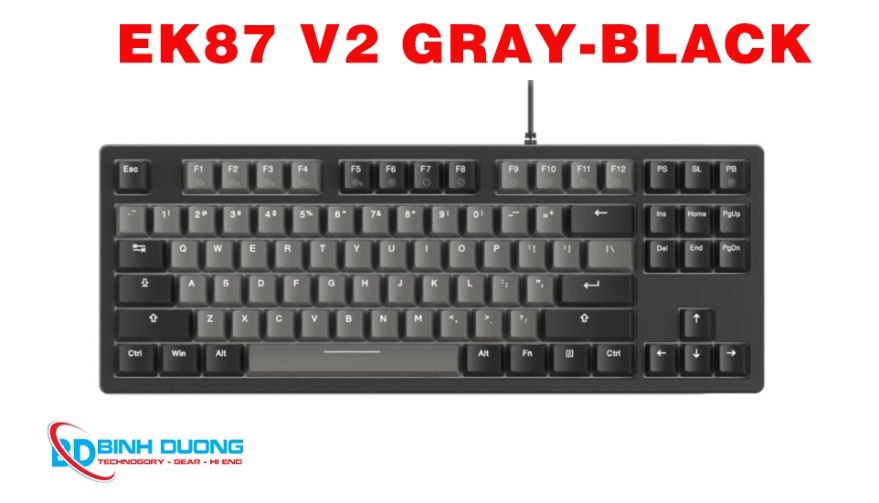 Bàn Phím Cơ Dareu EK87 v2 Gray-Black (Dream Switch): Nhỏ Gọn, Hiện Đại Và Siêu Mượt