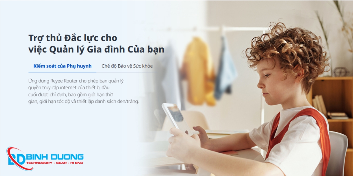 Quản lý thông minh qua App Reyee Router