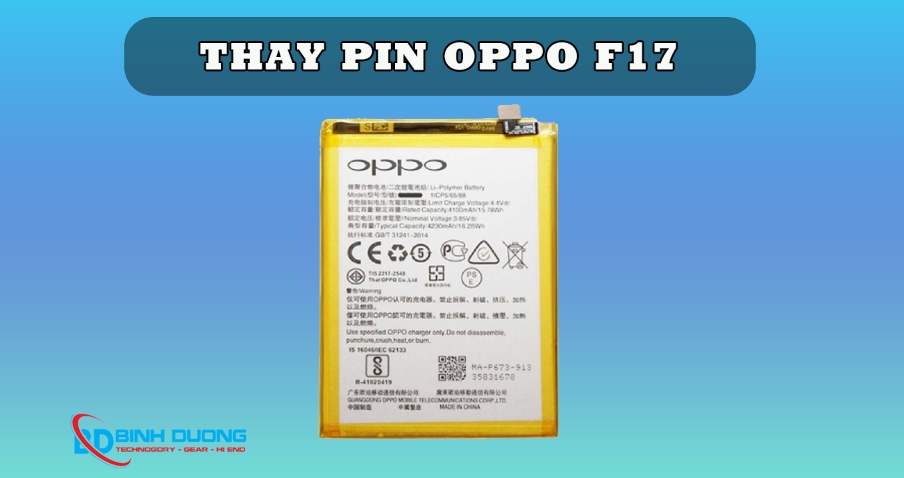 Dịch Vụ Thay Pin Oppo F17 Tại Computer Bình Dương