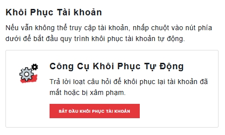 Chọn công cụ khôi phục tự động
