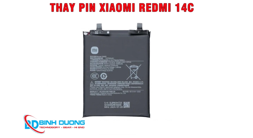 Dịch vụ thay pin Xiaomi Redmi 14C