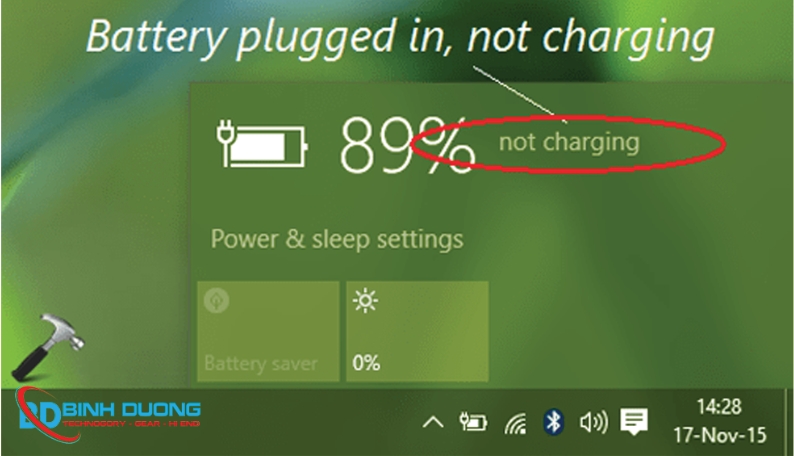 Sửa lỗi pin laptop báo 