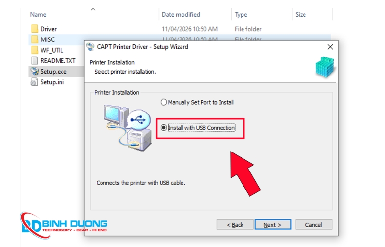 Tiến hành cài đặt