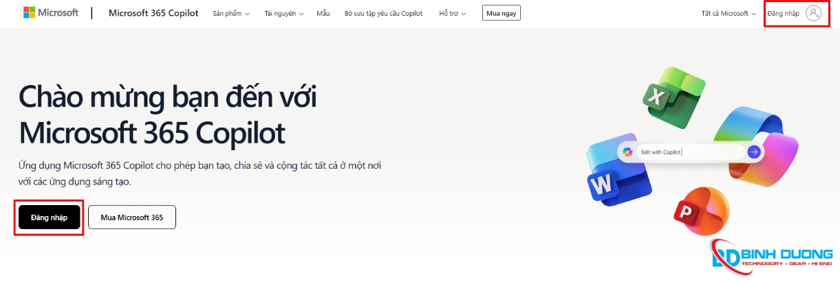 Truy cập website chính thức