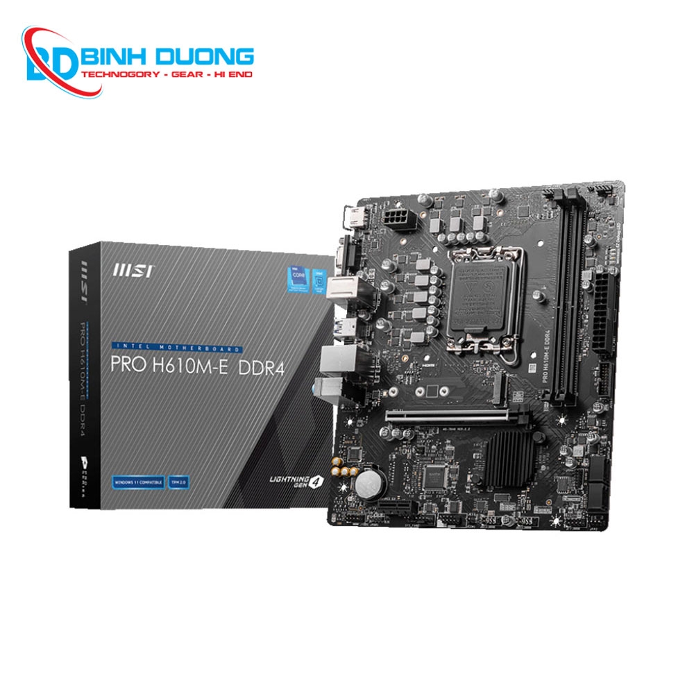 Mainboard MSI PRO H610M-E DDR4 | LGA 1700, mATX, 2 khe RAM