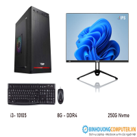 Bộ máy tính văn phòng (CPU intel Core i3 10105 - Ram 8GB - SSD 250GB - 27inch)