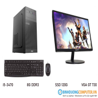 Bộ máy vi tính gaming CPU Core i5 3470 ( Ram 8G/ SSD 120GB/ Gloway 22inch/ VGA GT730 4GB )