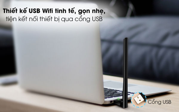 USB thu sóng WiFi 5 TPLink Archer T2U Plus chuẩn AC600 tiện dụng